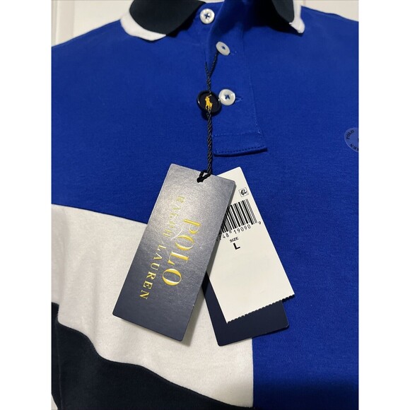 Polo Ralph Lauren Color Block Classic Fit Short Sleeve Cotton Polo Shirt NWT Lg - Picture 3 of 7